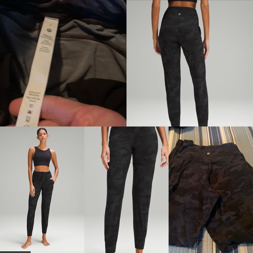 Align Lululemon’s camo joggers high rise pockets sz 2